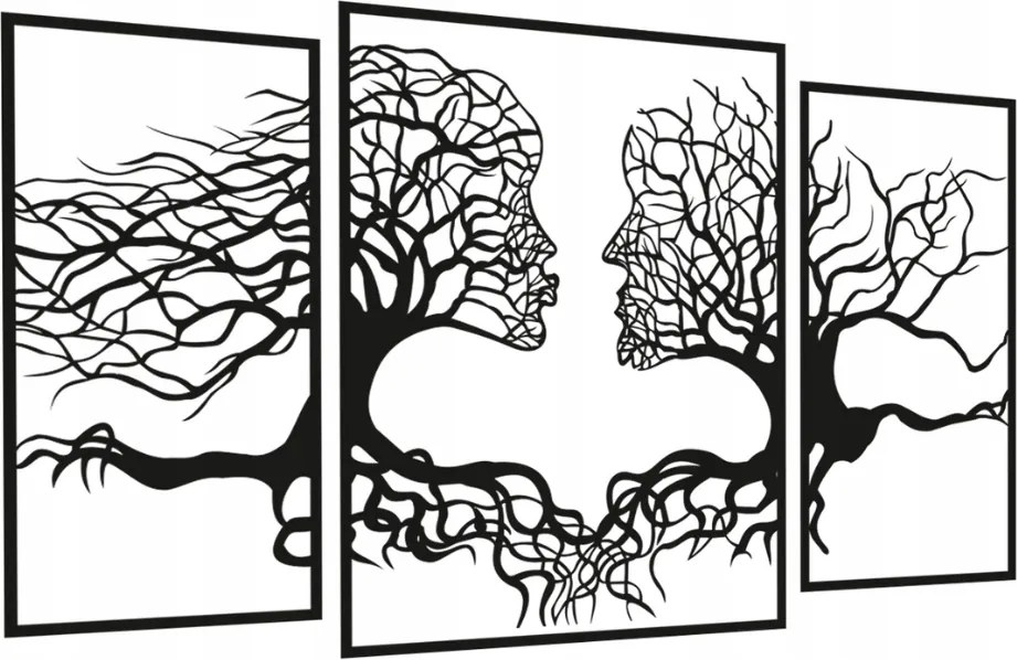 Áttört Fa Kép Konyhába Nappaliba Fali Dekoráció Panel Triptichon 3D