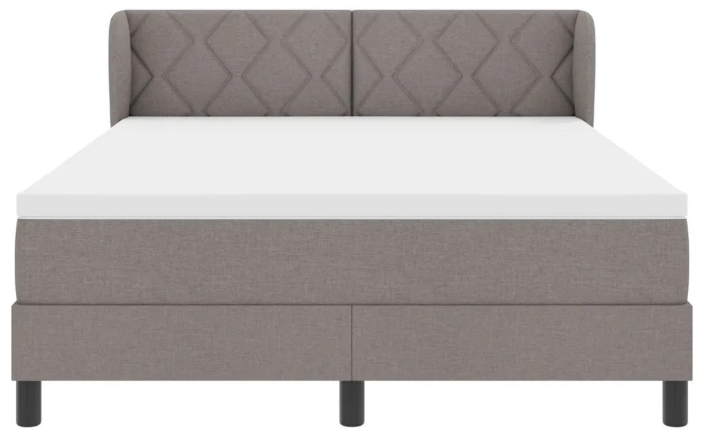 Boxspring ágy matraccal Taupe 140x200 cm Szövet