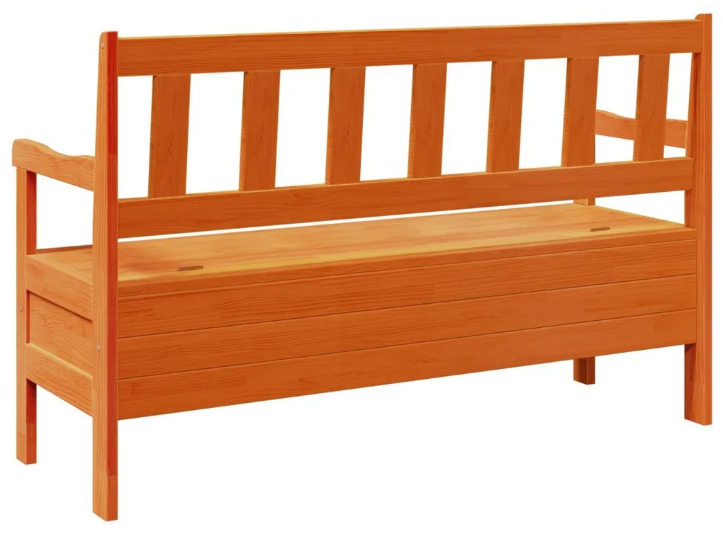 Kerti pad Barna 119 x 76 x 44cm Tömör fenyőfa