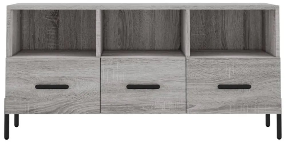 szürke sonoma színű szerelt fa TV-szekrény 102 x 36 x 50 cm