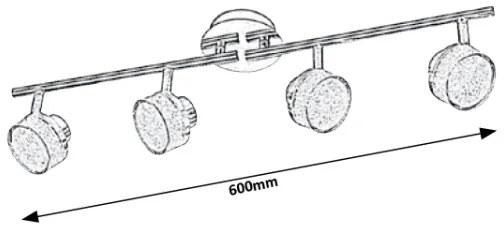 Rabalux 5639 - LED Mennyezeti spotlámpa PADMA 4xLED/5W/230V
