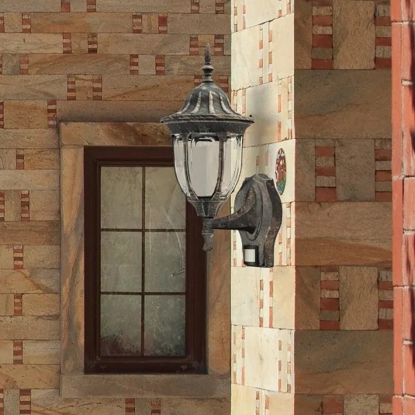 Rabalux 8370 - Kültéri lámpa mozgásérzékelővel MILANO 1xE27/60W/230V IP43
