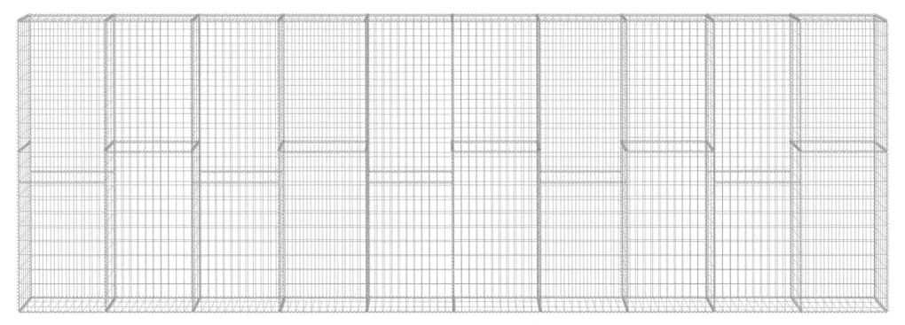 vidaXL horganyzott acél gabion fal borítással 600 x 30 x 200 cm