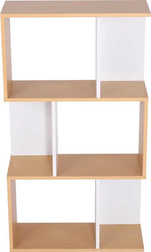 Könyvespolc, tűnyalábos fenyő/fehér, ERDEM NEW TYP 1