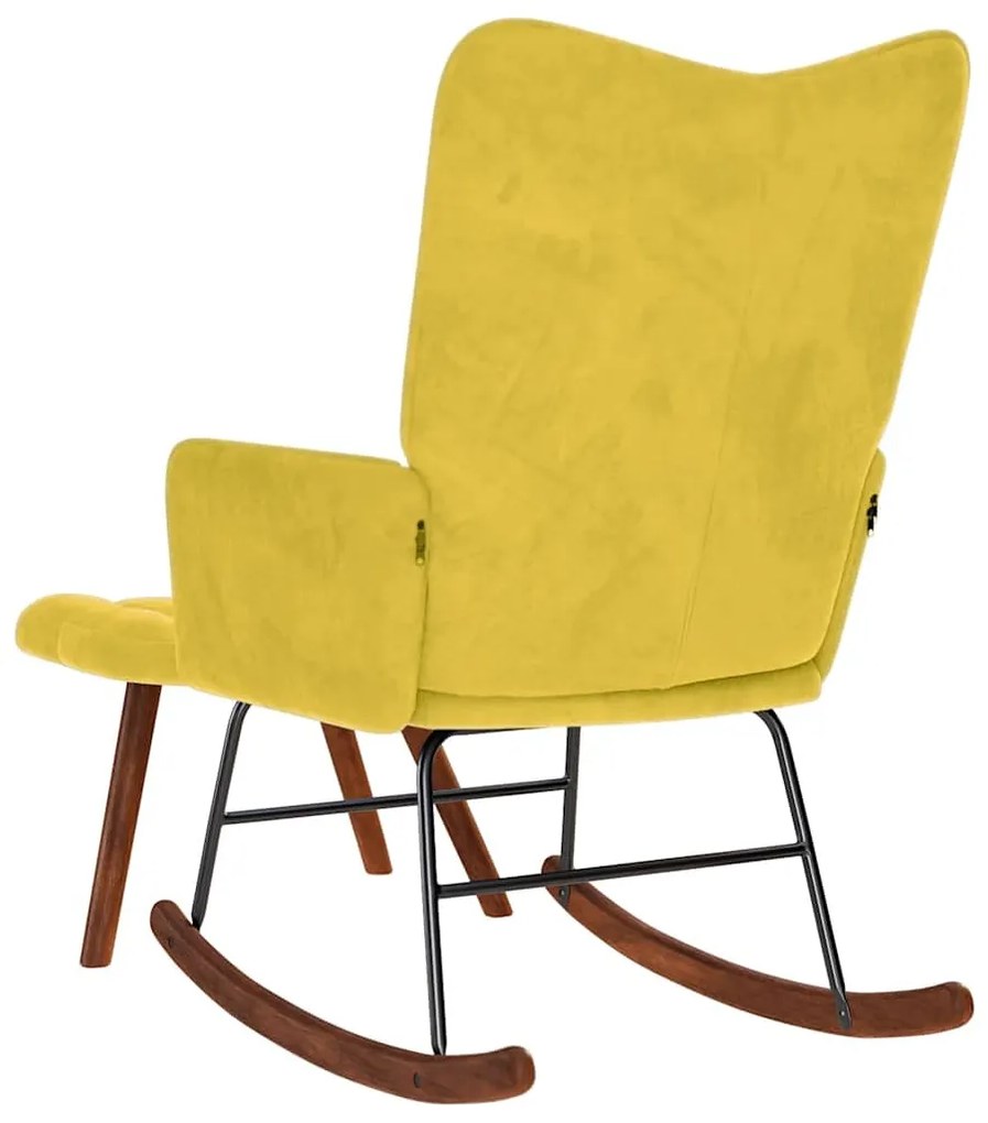 sárga bársony hintaszék ülőkével