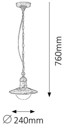 Rabalux 8740 - Kültéri lámpa OSLO 1xE27/60W