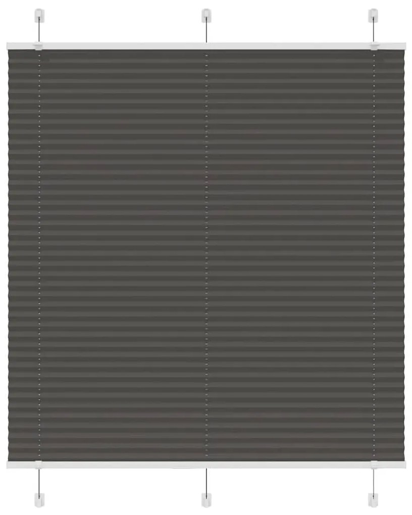 pliszírozott redőny fekete 120x150 cm szövetszélesség 119,4 cm