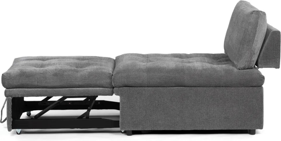 Rozkládací křeslo, šedá, látka, ASB-C3410 GREY2
