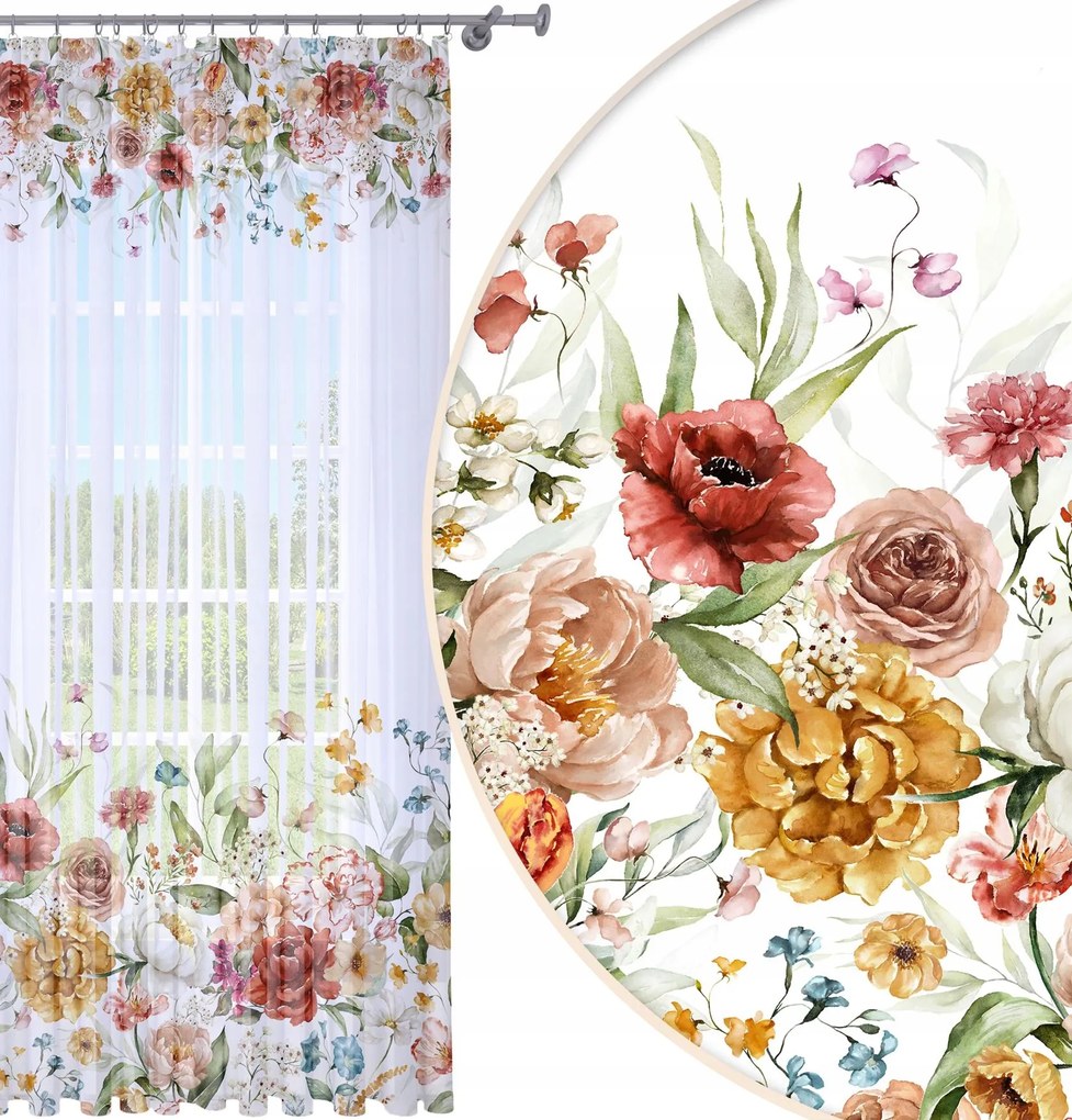 Függöny Kész 140x250 Fátyol Festett Béka Mintás 124