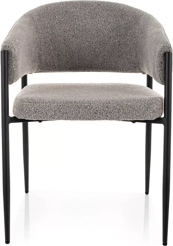 Étkezőszék AKITA fekete lábakkal, szürke