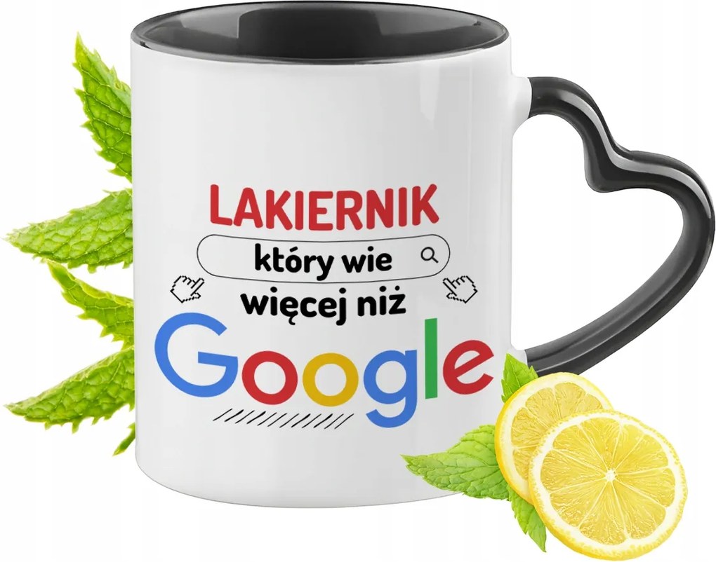 Lakkozónak Fekete Bögre Szív Alakú Füllel Ajándék