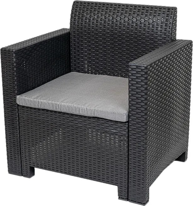 Nero műanyag kerti szék grafit