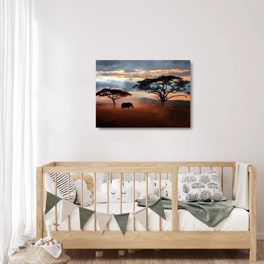 Kép - Serengeti Nemzeti Park, Tanzánia, Afrika (üvegen) (70x50 cm)