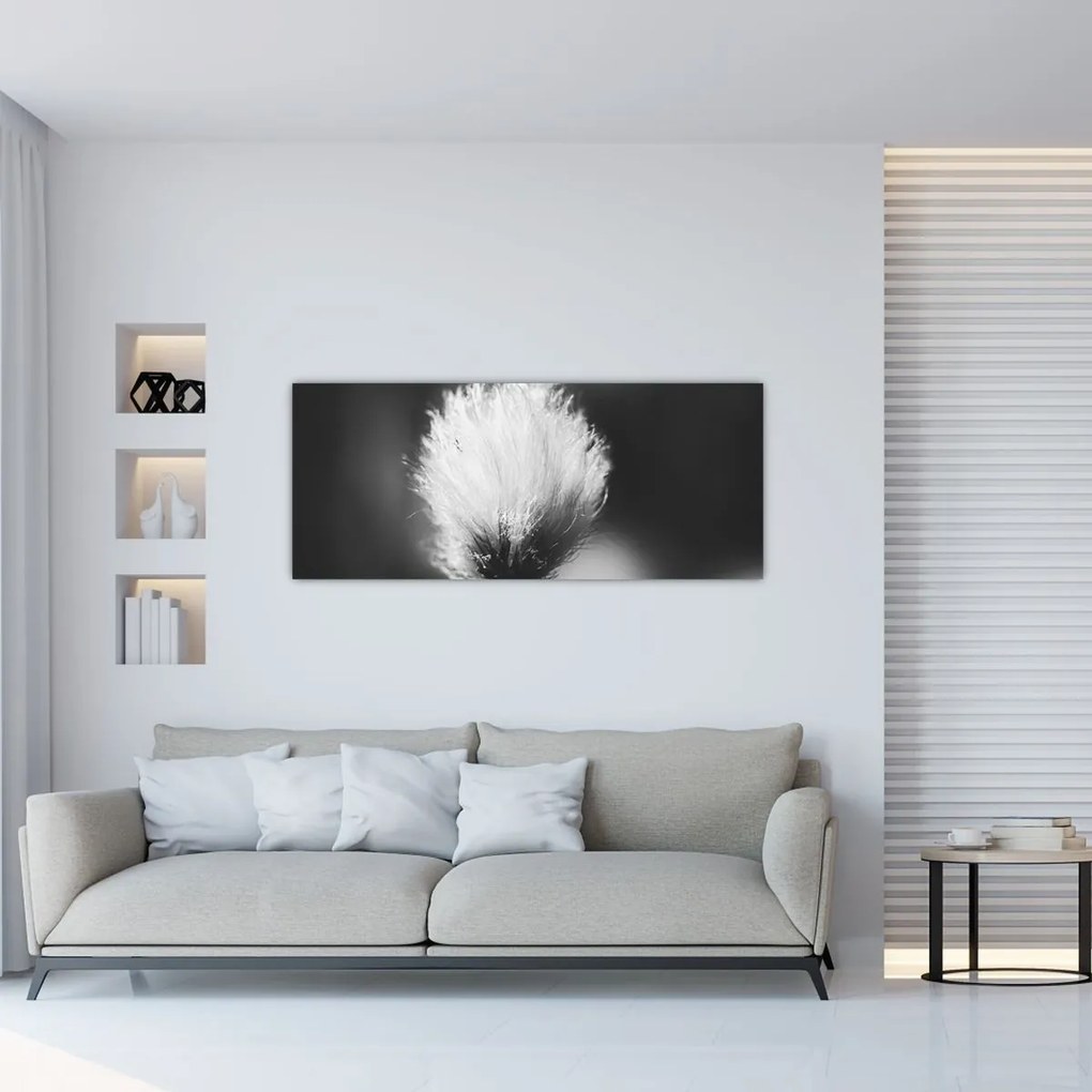 Kép - Fekete-fehér pamutfű (120x50 cm)