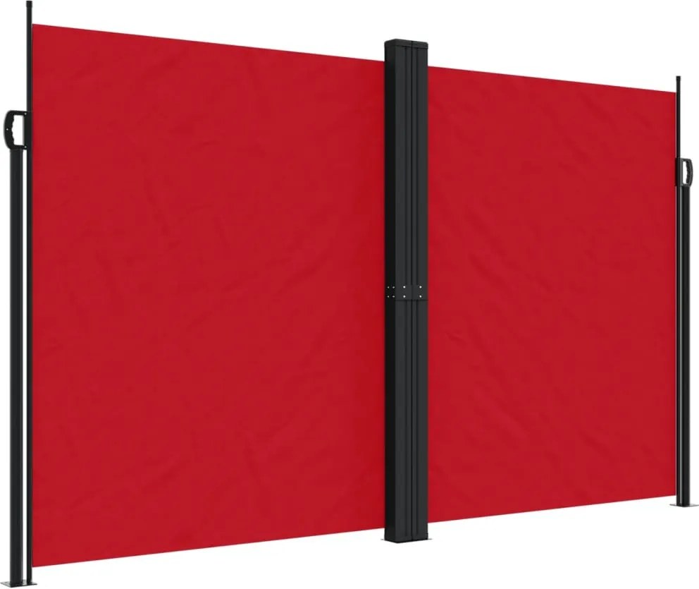 vidaXL piros behúzható oldalsó napellenző 200 x 600 cm