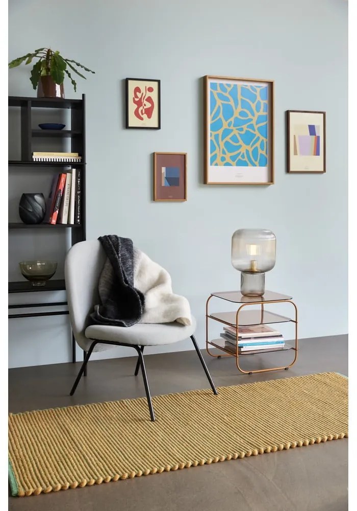 Barna asztali lámpa üveg búrával (magasság 42 cm) Pirum – Hübsch