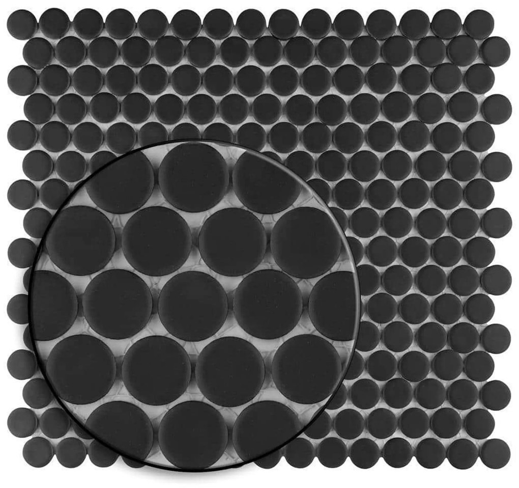 Mozaik dekorcsempe 133421A Black