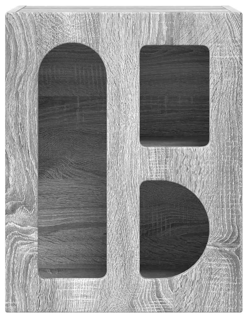 Éjjeli asztal 2 pcs Szürke Sonoma 40 x 35 x 50 cm Faanyag