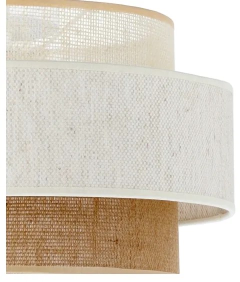 Mennyezeti lámpa BOHO 1xE27/60W/230V, átmérő 40 cm, fehér/juta