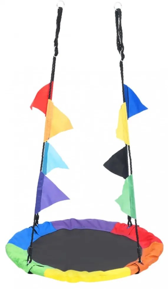 szivárványhinta zászlókkal 100 cm