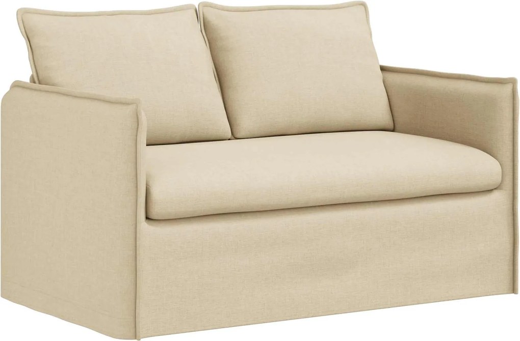 vidaXL Kanapé Krém 136 x 82 x 85 cm szövet