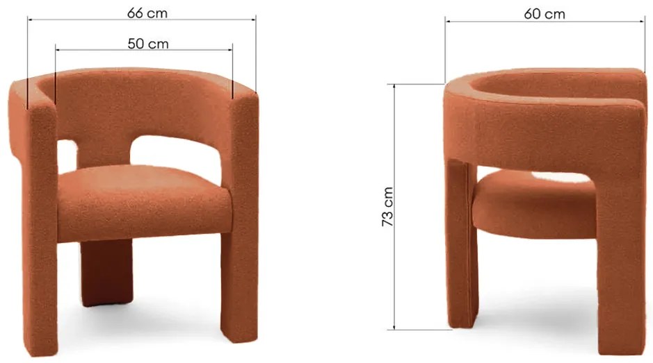 Narancssárga design fotel ALPAH B
