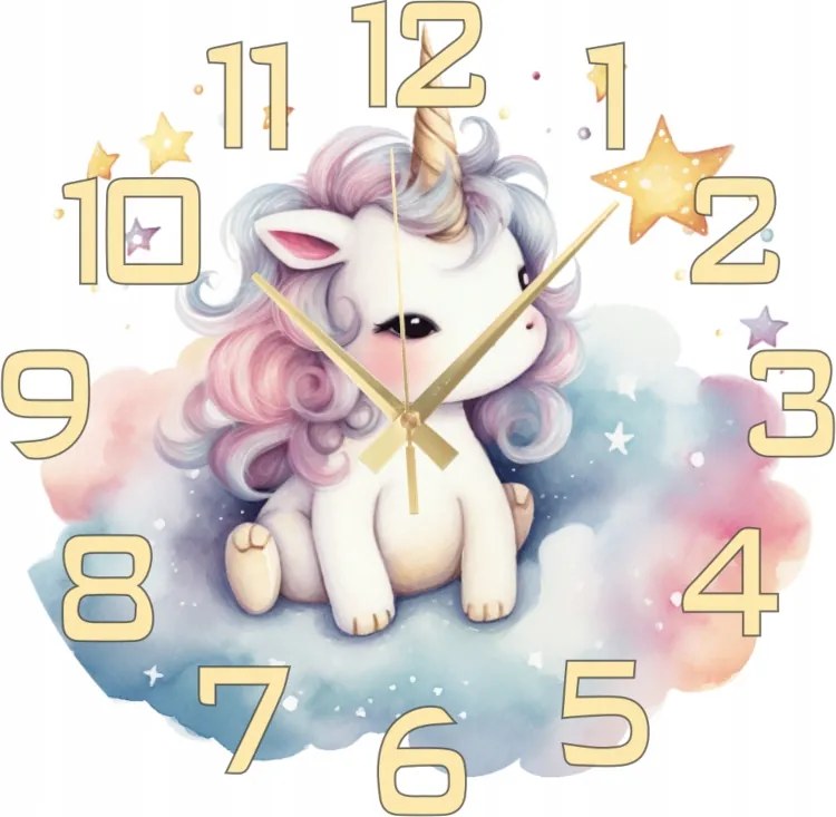 Falióra Gyerekszobába Színes Unikornis 45 cm