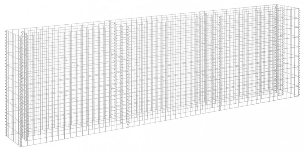 horganyzott acél gabion magaságyás 270 x 30 x 90 cm