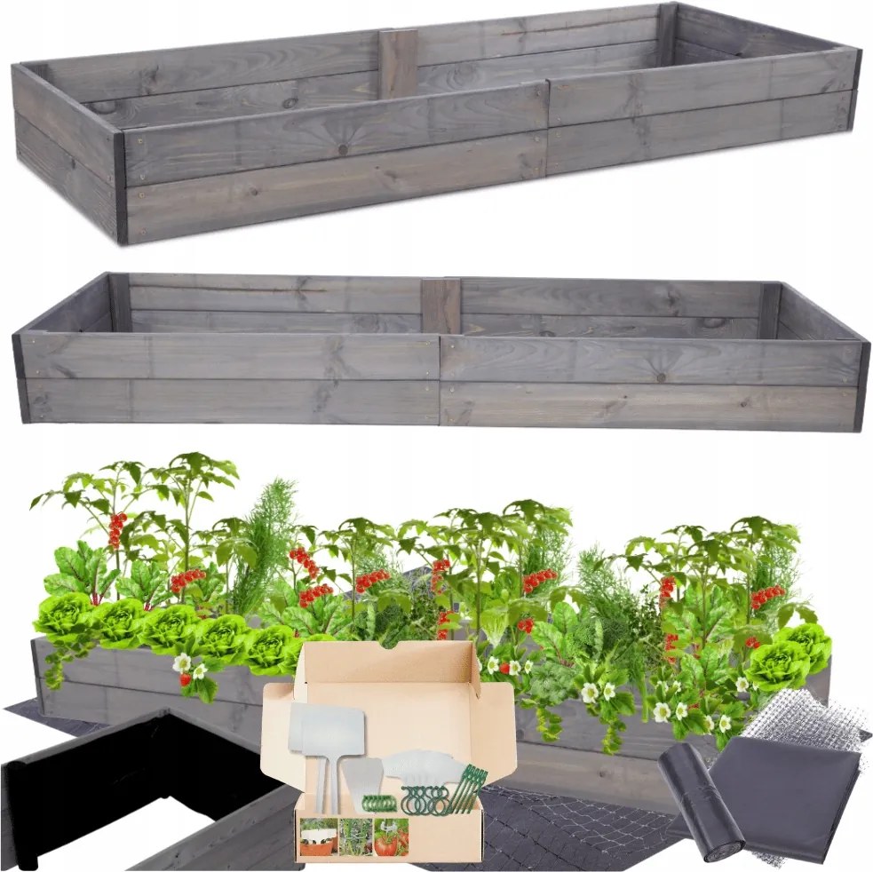 Magasított ágyás zöldséges ládák inspector virágtartó impregnáló 18x200x80