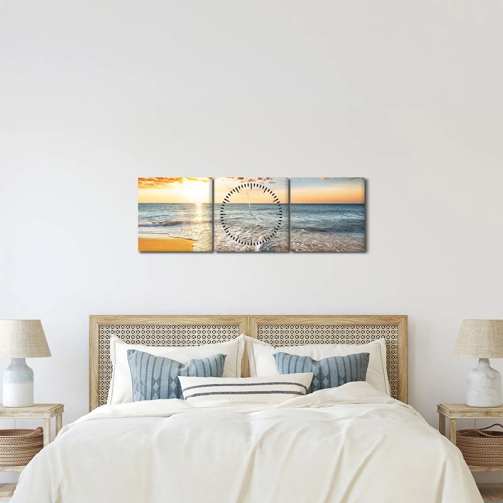 Kép - Napfelkelte (órával) (90x30 cm)