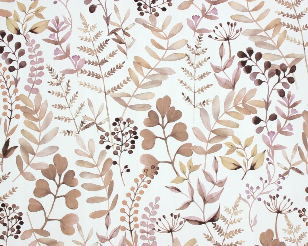 Vinyl tapéta flizelin apró virágok levelek növényi motívum