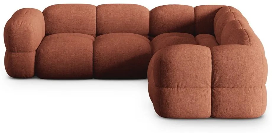 Téglavörös sarokkanapé Loretto – Cosmopolitan Design