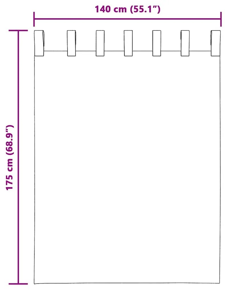 vidaXL 2 db almazöld fátyolfüggönyök fülecske tetejével 140x260 cm