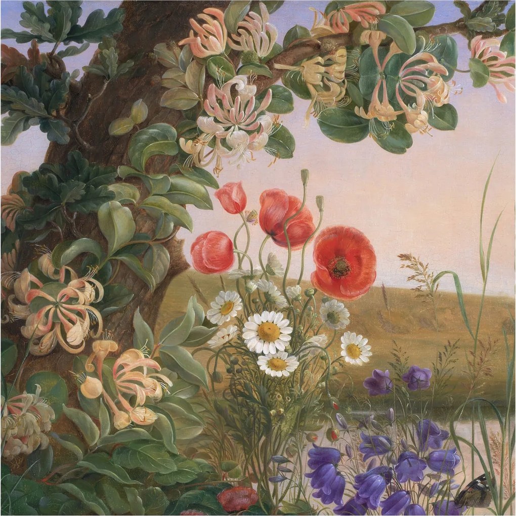 Fotótapéta Flizelin Fal a Hálószobába Virágos idill 250x250 Ragasztó