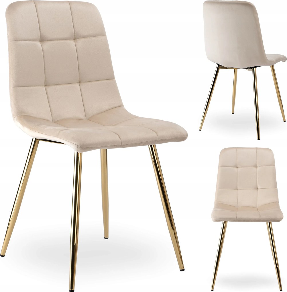 Kárpitozott Szék Velúr Bézs Modern Konyha Étkező Nappali