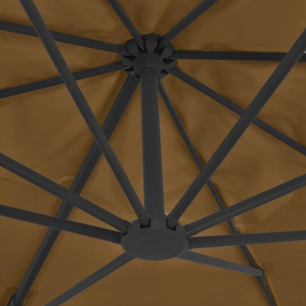 konzolos kerti napernyő alumínium rúddal 400 x 300 cm bézs