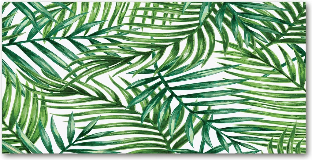 Fotó kép edzett üveg pálmalevelek 140x70
