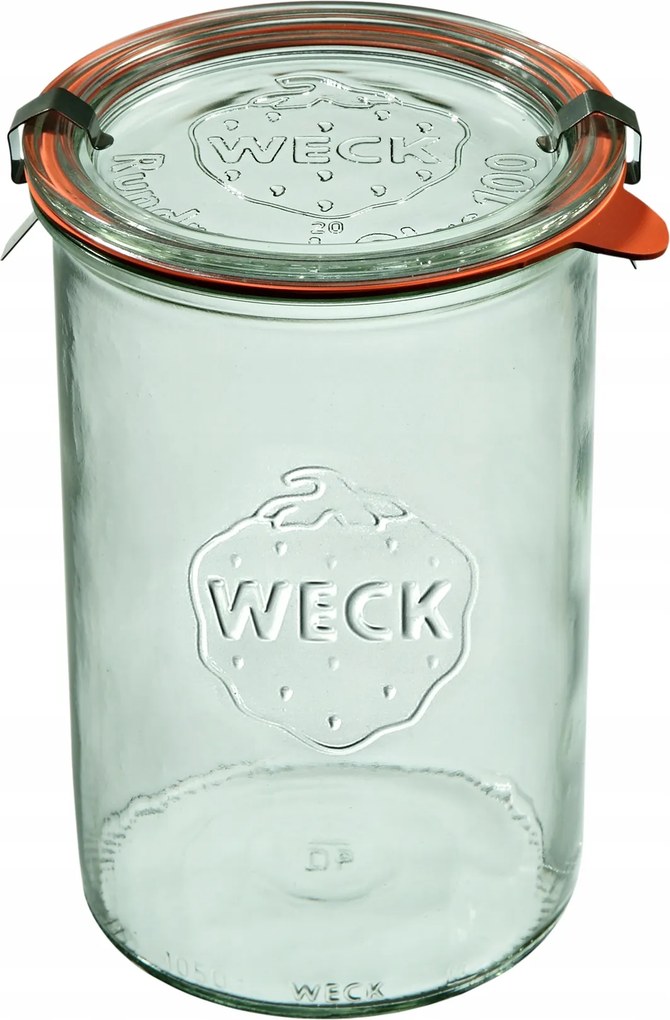 Weck Hengeres tégely 1000 ml (6 db),pok,fül, zap x2