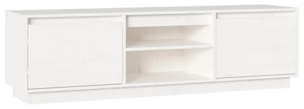 fehér tömör fenyőfa TV-szekrény 140 x 35 x 40 cm