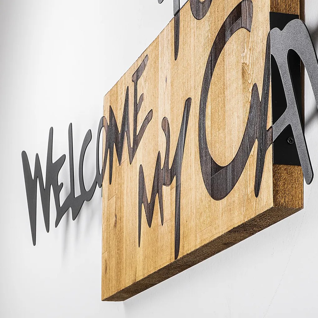 Welcome fém fali dekoráció, 128×3 cm