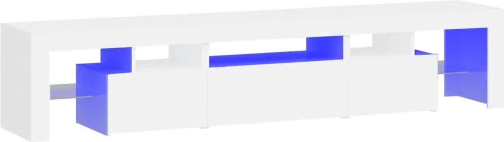 vidaXL fehér TV-szekrény LED-lámpákkal 200x36,5x40 cm