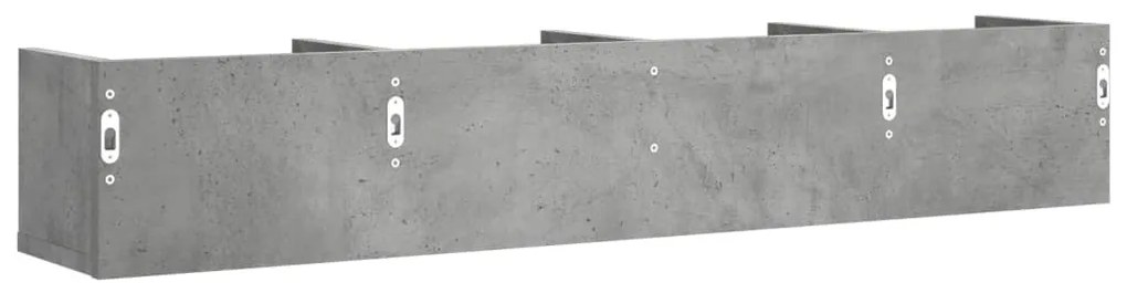 2 db betonszürke szerelt fa faliszekrény 99x18x16,5 cm