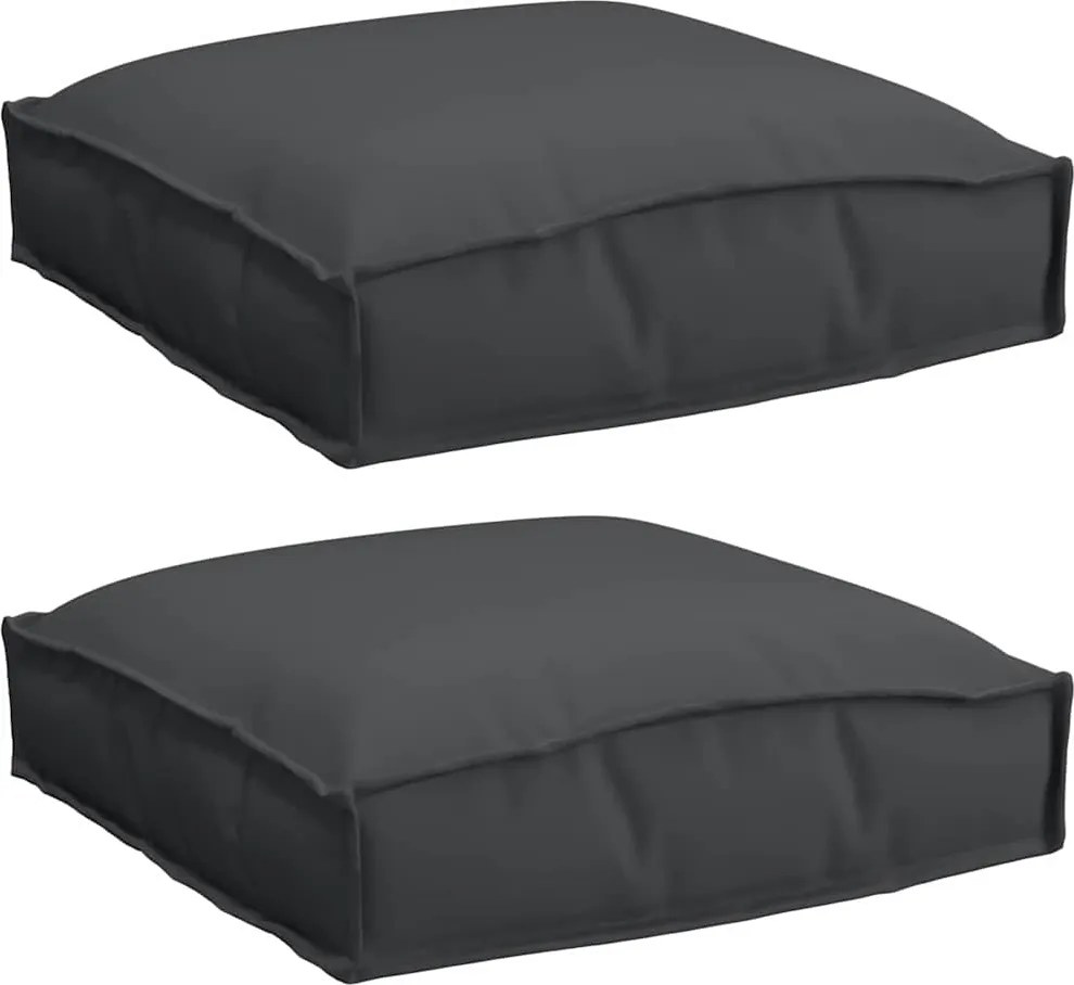 vidaXL Párna 2 pcs Fekete 40 x 40 x 8 cm Oxford Szövet