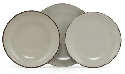 18 darabos zöld porcelán étkészlet