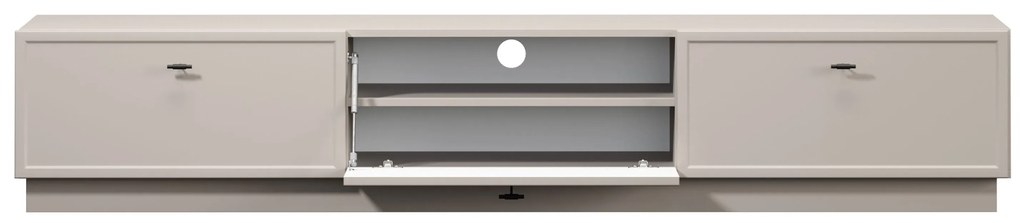 Lorini TV-szekrény 200 cm fiókokkal - kasmír / fekete T-bar fogantyúk