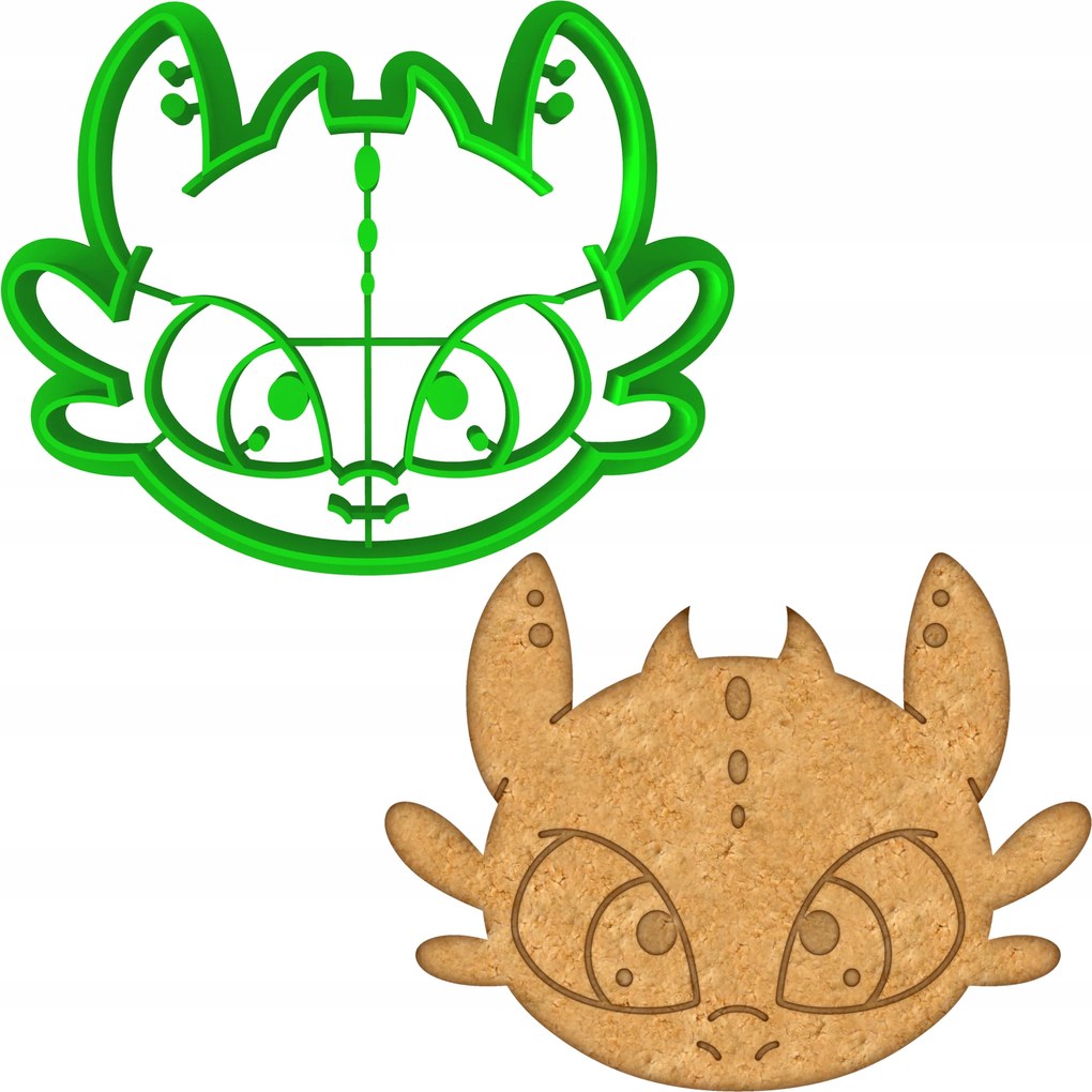 Mézeskalács lyukasztó Mese Így neveld a sárkányodat Fogaskerék 8cm