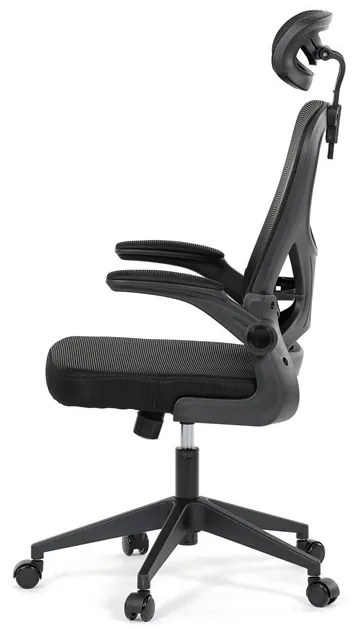 Irodai forgószék hintamechanikával, fekete kárpittal. KA-K2021 BK