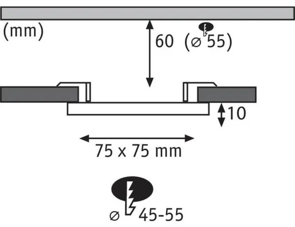 Paulmann 92390 - LED/4,5W IP44 Fürdőszobai beépíthetó lámpa VARIFIT 230V