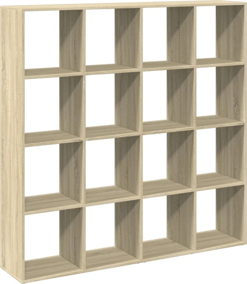 vidaXL sonoma tölgyszínű szerelt fa könyvszekrény 137,5 x 29 x 137,5cm