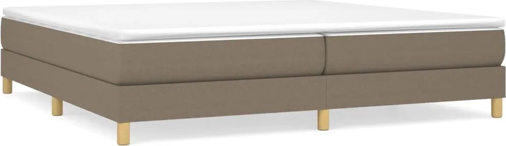 vidaXL tópszínű szövet rugós ágy matraccal 200 x 200 cm